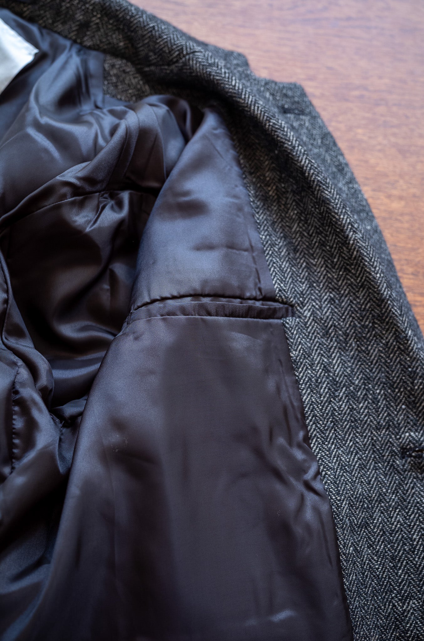 WOOL LINEN UTILITY JACKET 〔BLACK〕
