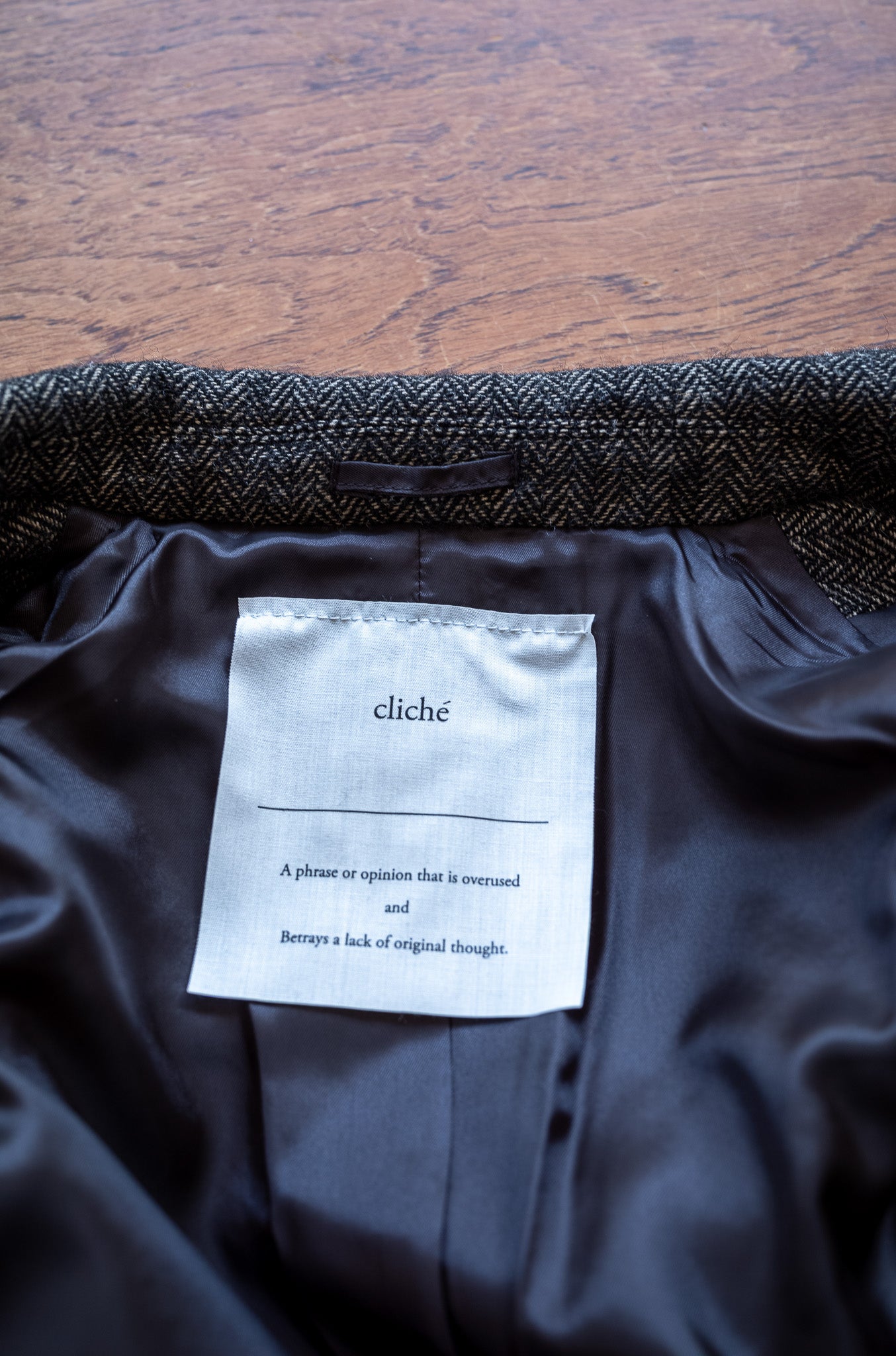 【新品未使用】cliché WOOLLINEN UTILITY JACKET M WOOL LINEN UTILITY JACKET 〔BLACK〕 | cliché