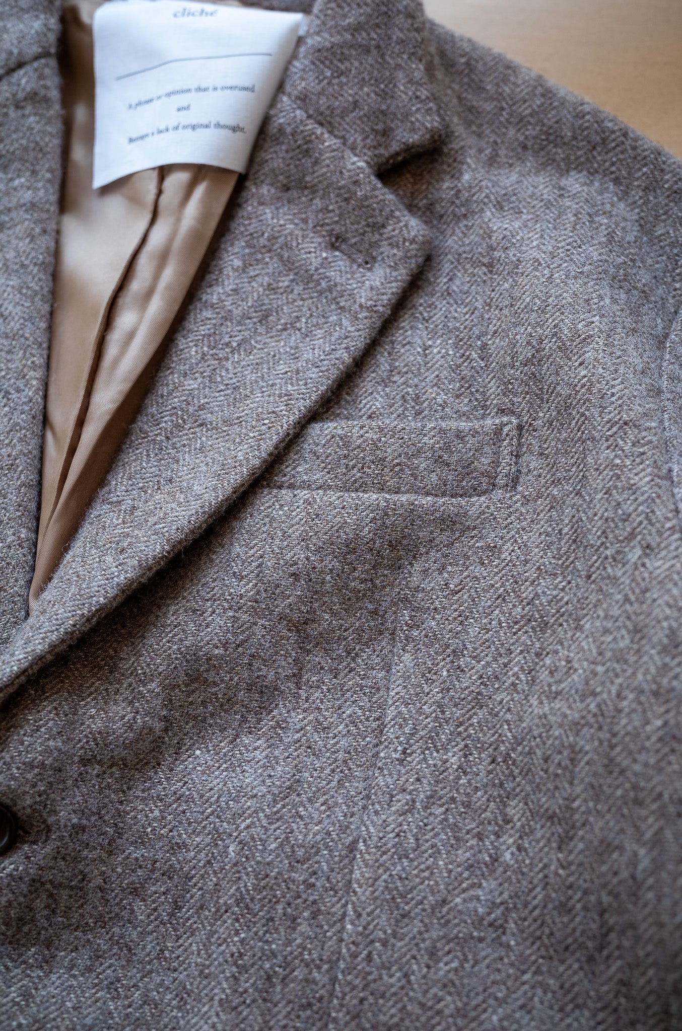 WOOL LINEN UTILITY JACKET 〔BEIGE〕