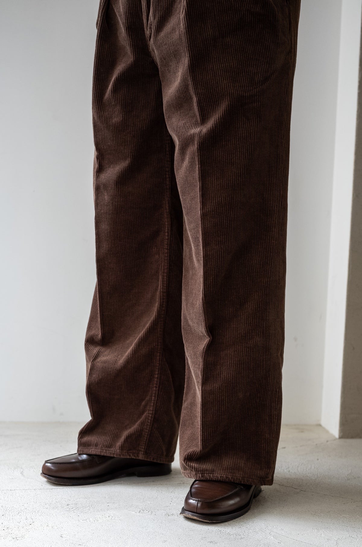 Warm Corduroy Trousers 〈BROWN〉