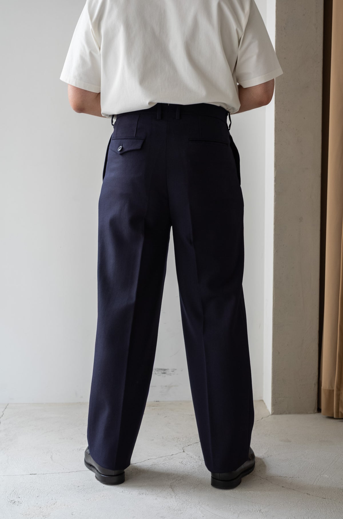 Fine Garbadine French Trousers 〈NAVY〉