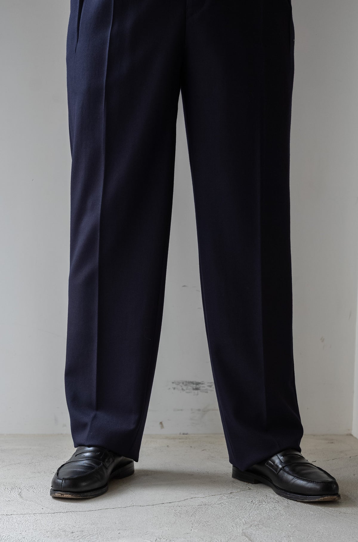 Fine Garbadine French Trousers 〈NAVY〉