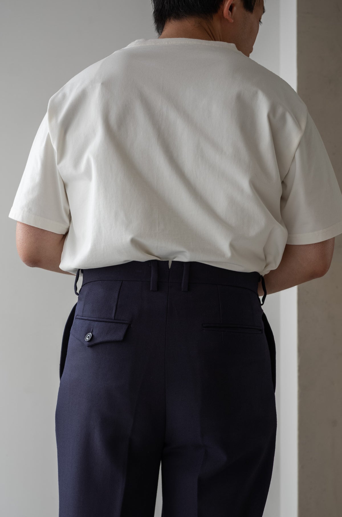 Fine Garbadine French Trousers 〈NAVY〉
