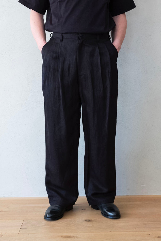 VIS/LI TWILL WIDE EASY TROUSERS