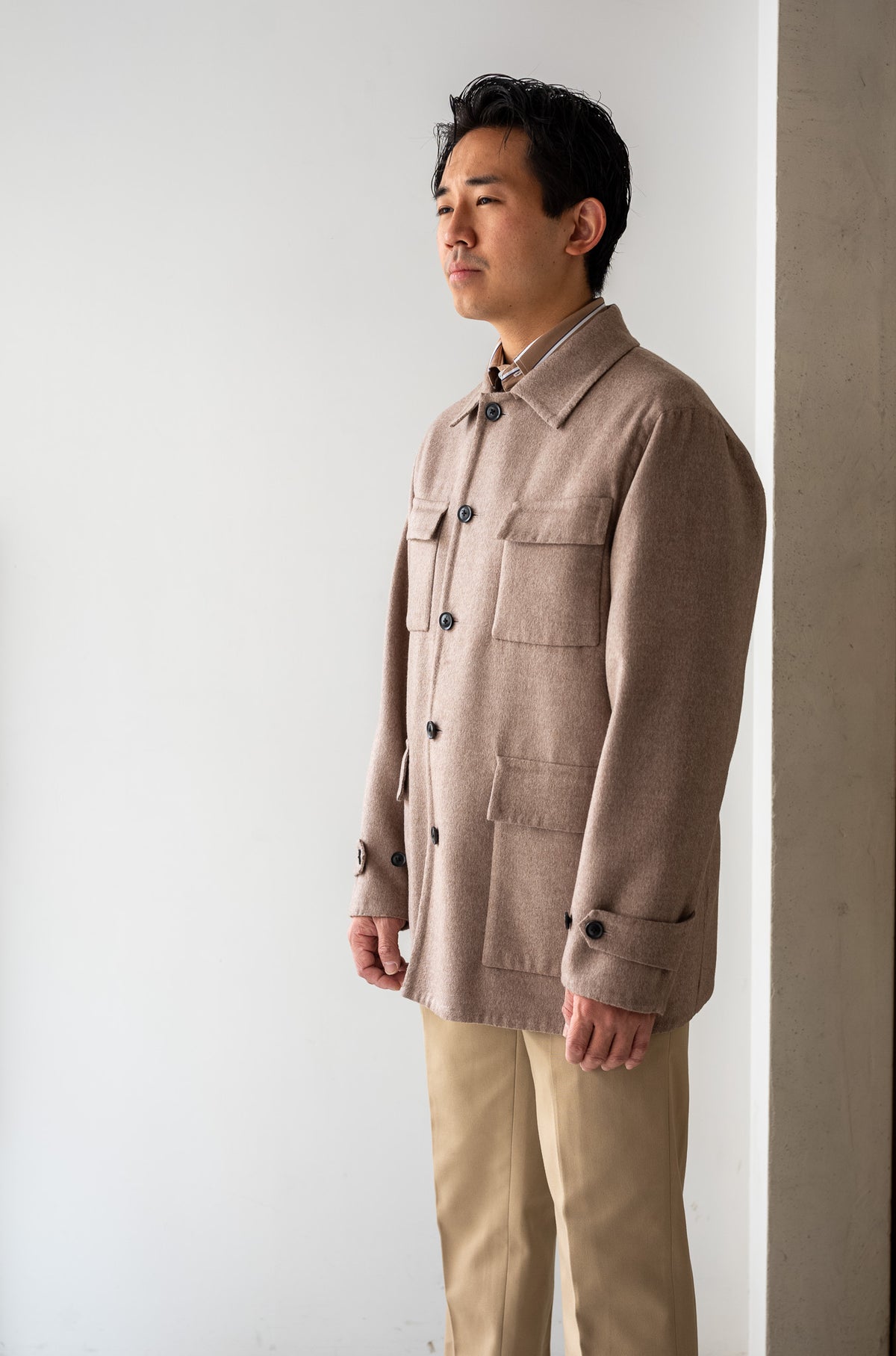 Hand Rever French Blouson 〈ECRU〉