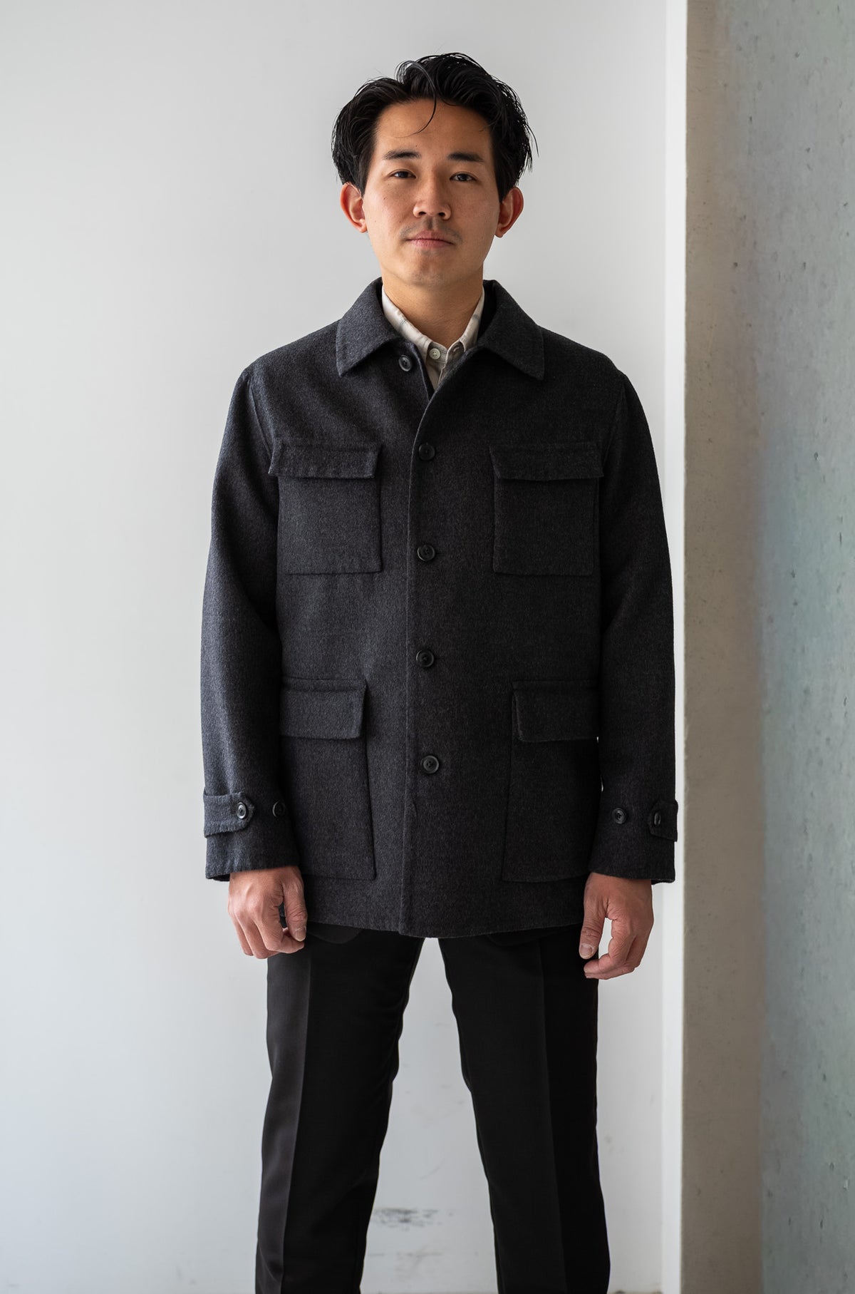 Hand Rever French Blouson 〈C/GRAY〉
