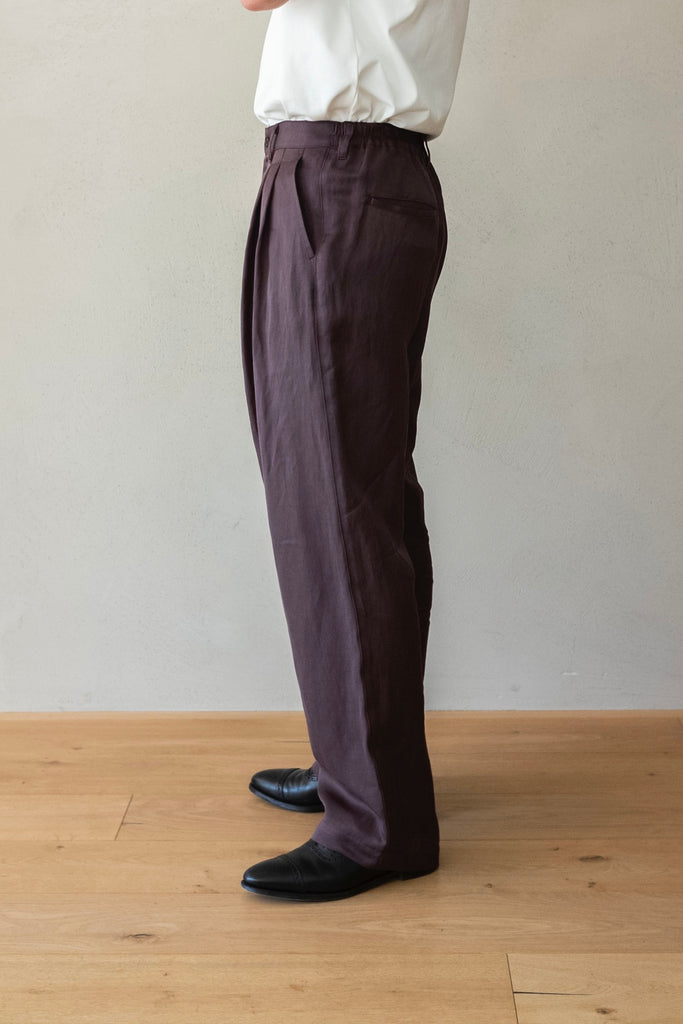 VIS/LI TWILL WIDE EASY TROUSERS