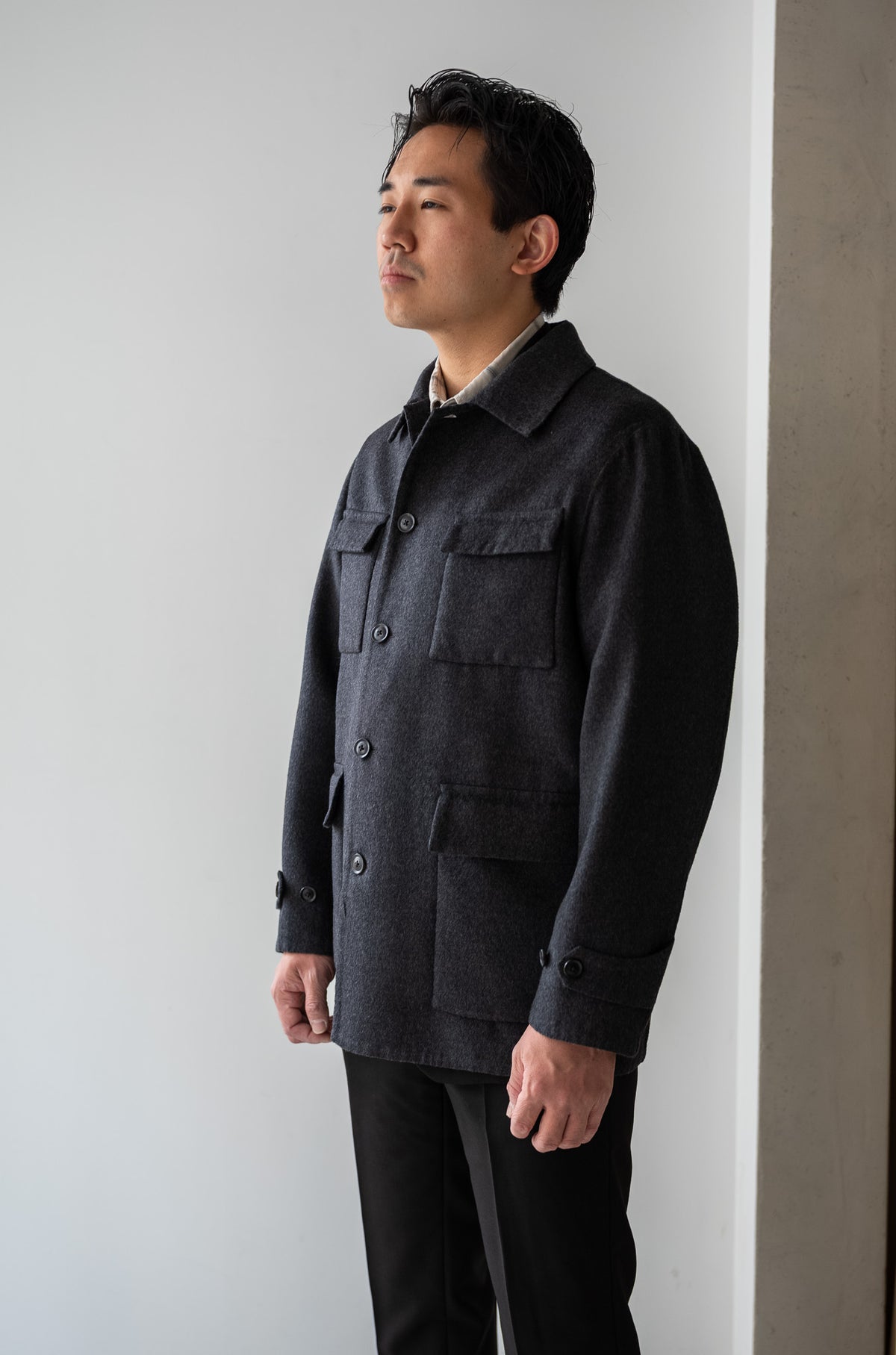 Hand Rever French Blouson 〈C/GRAY〉