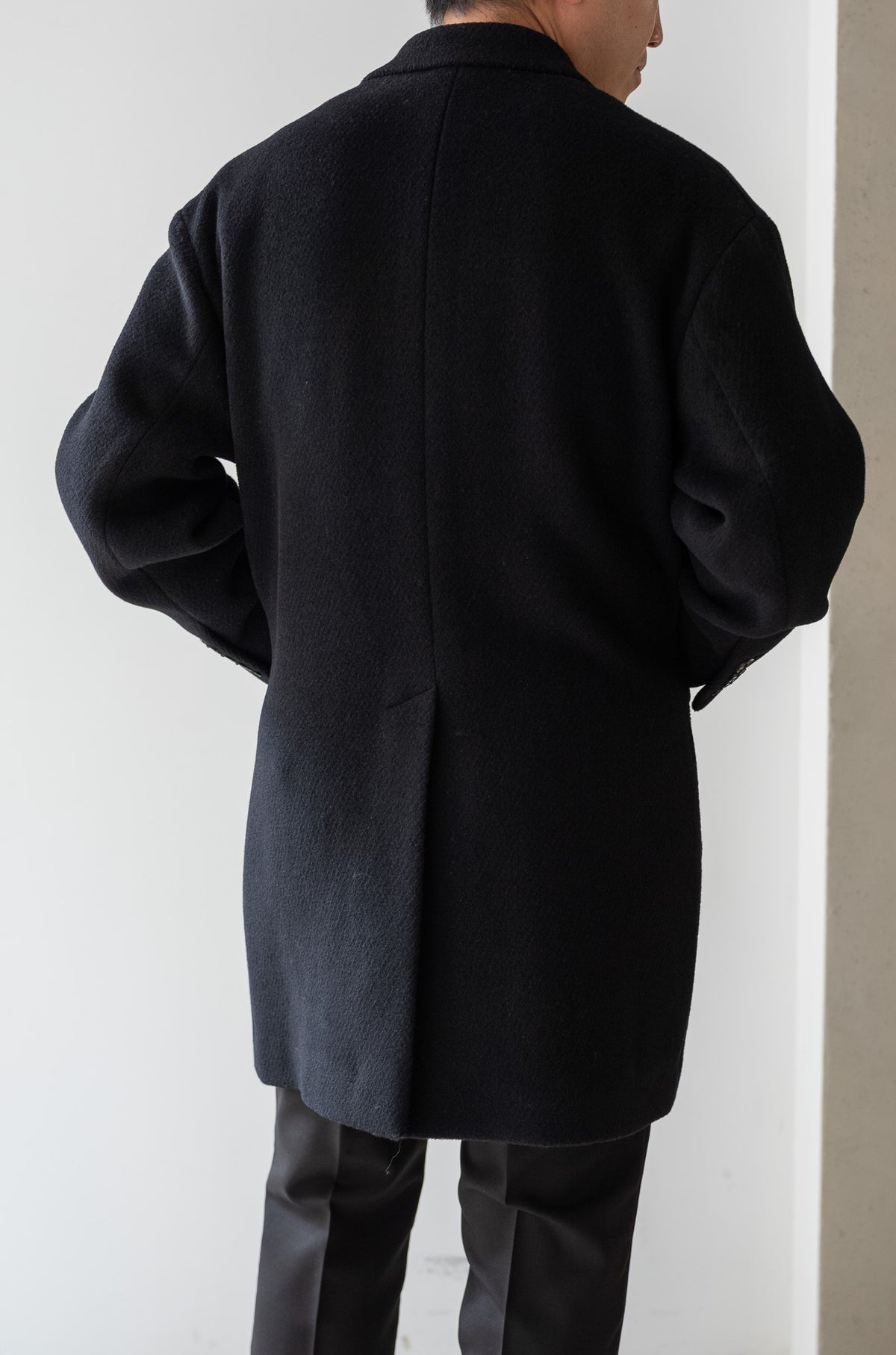 Pile Double Half Coat 〈BLACK〉