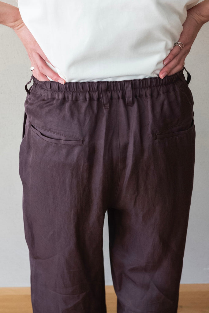 VIS/LI TWILL WIDE EASY TROUSERS