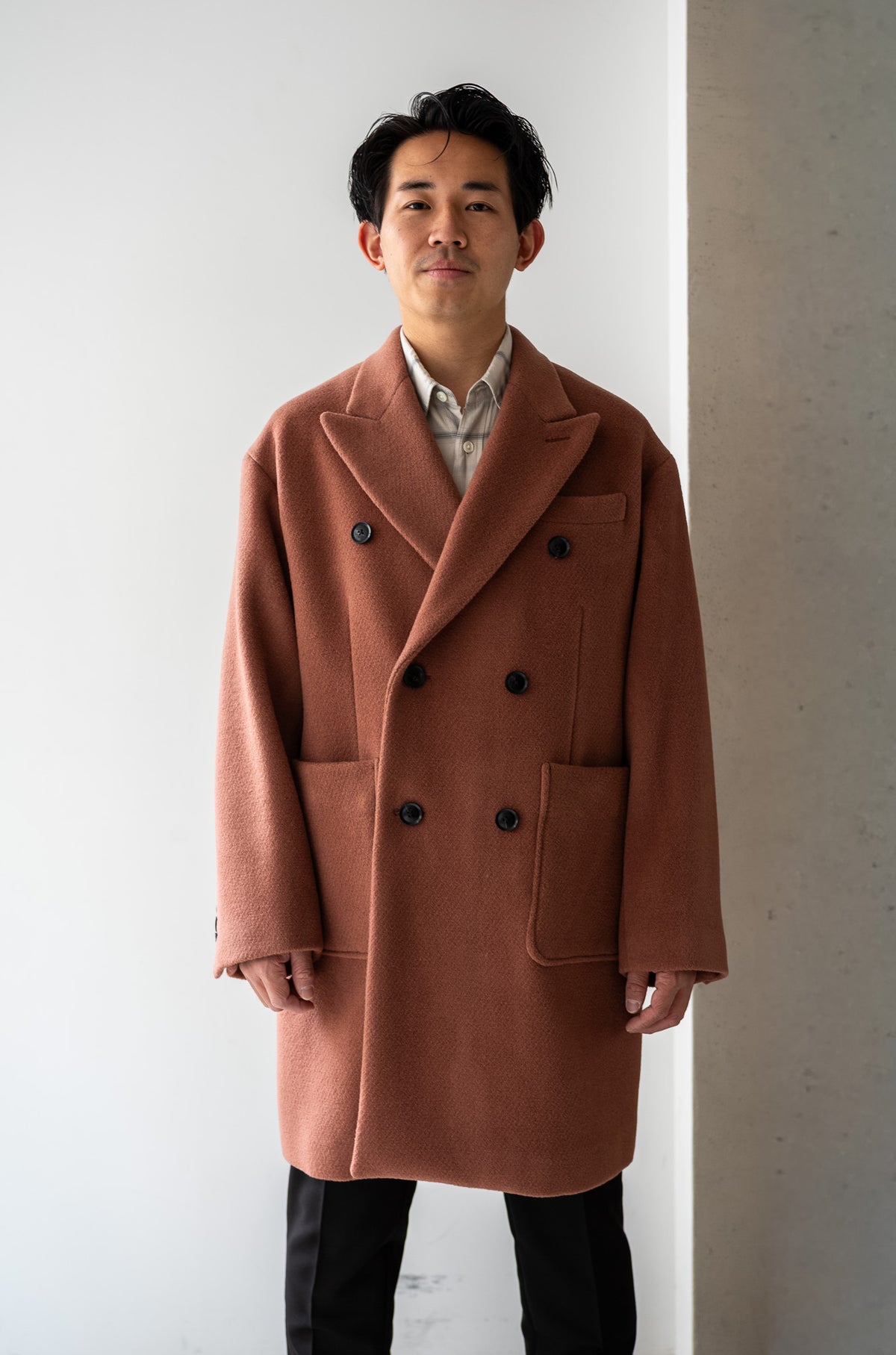 Pile Double Half Coat 〈OLD ROSE〉