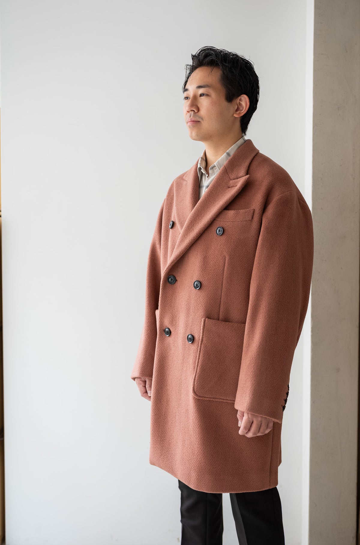 Pile Double Half Coat 〈OLD ROSE〉