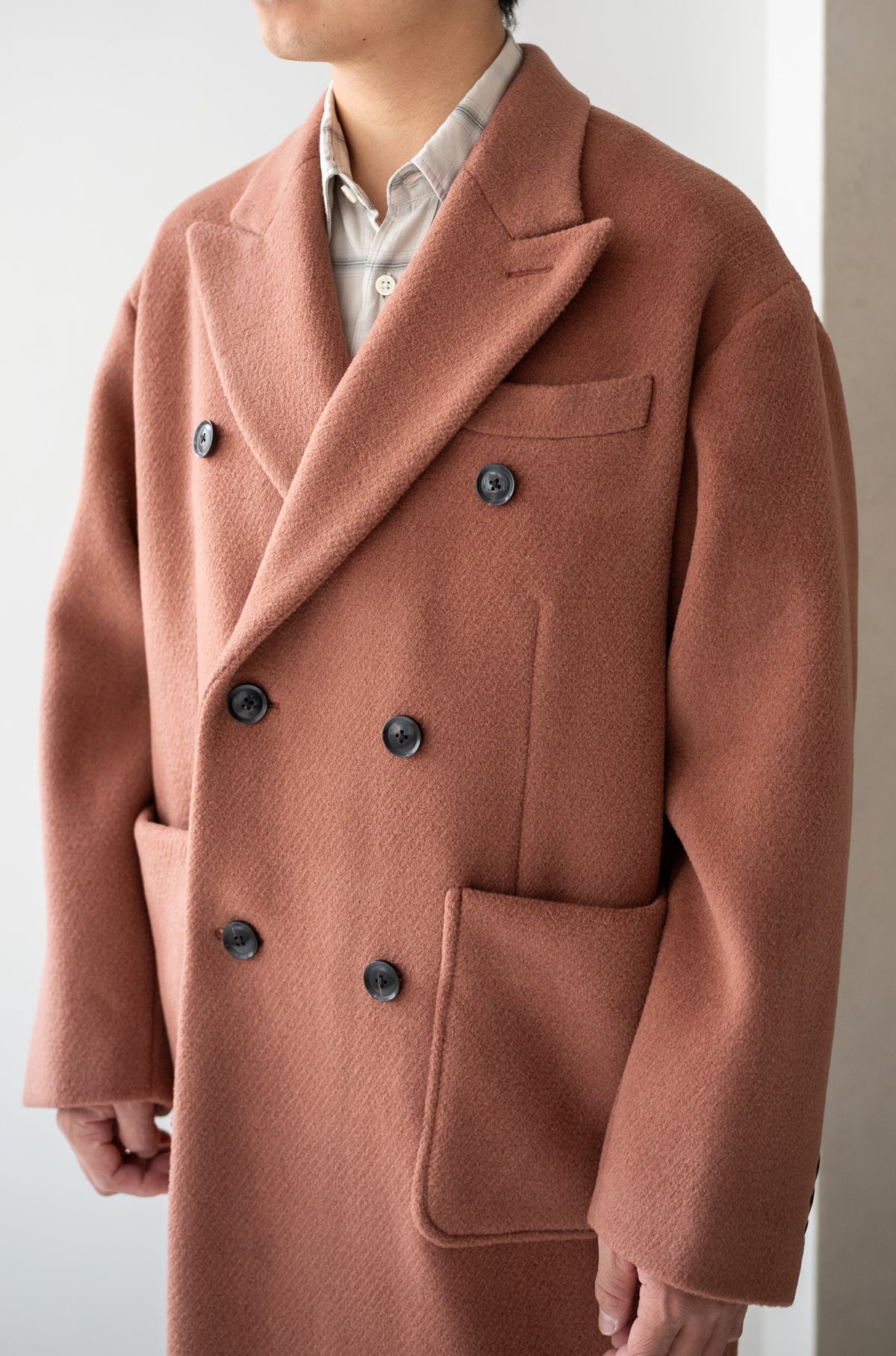 Pile Double Half Coat 〈OLD ROSE〉