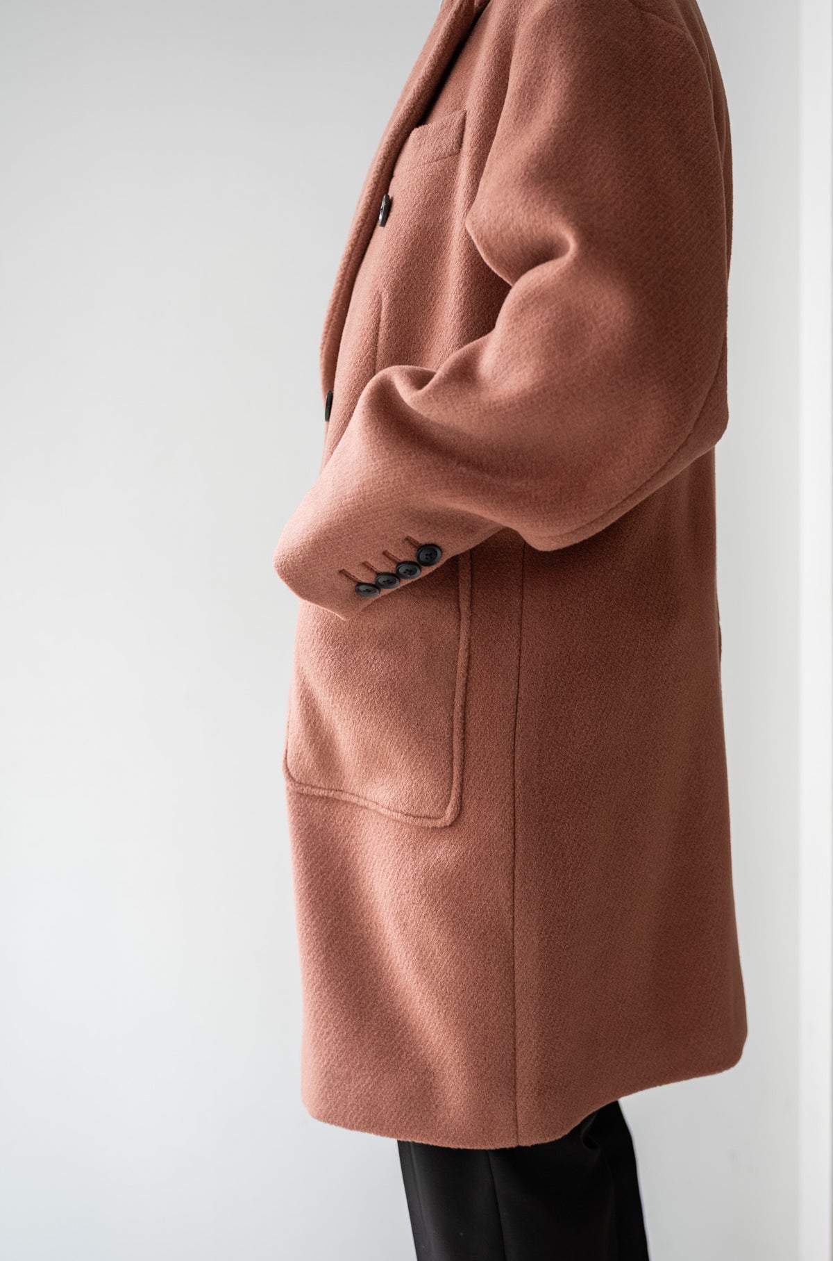 Pile Double Half Coat 〈OLD ROSE〉