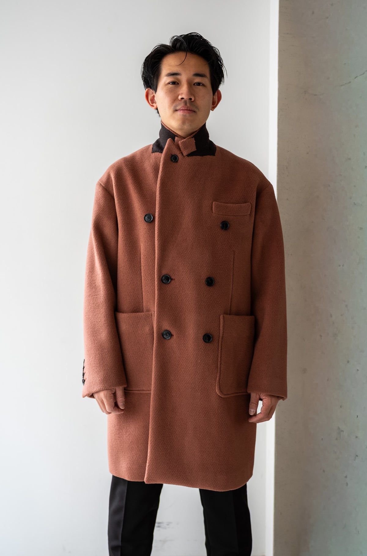 Pile Double Half Coat 〈OLD ROSE〉