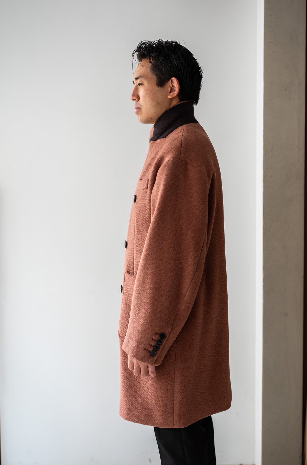 Pile Double Half Coat 〈OLD ROSE〉