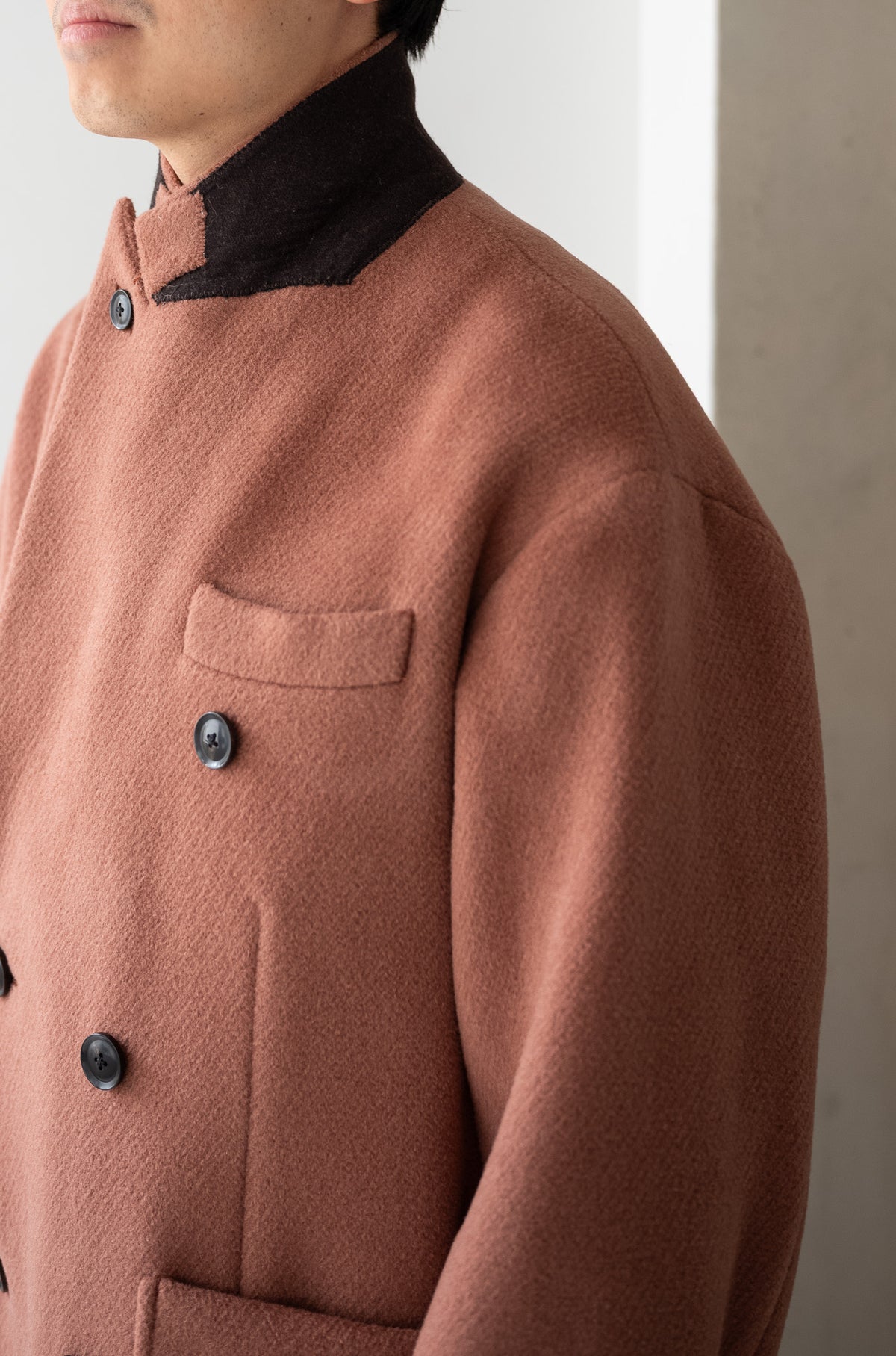 Pile Double Half Coat 〈OLD ROSE〉