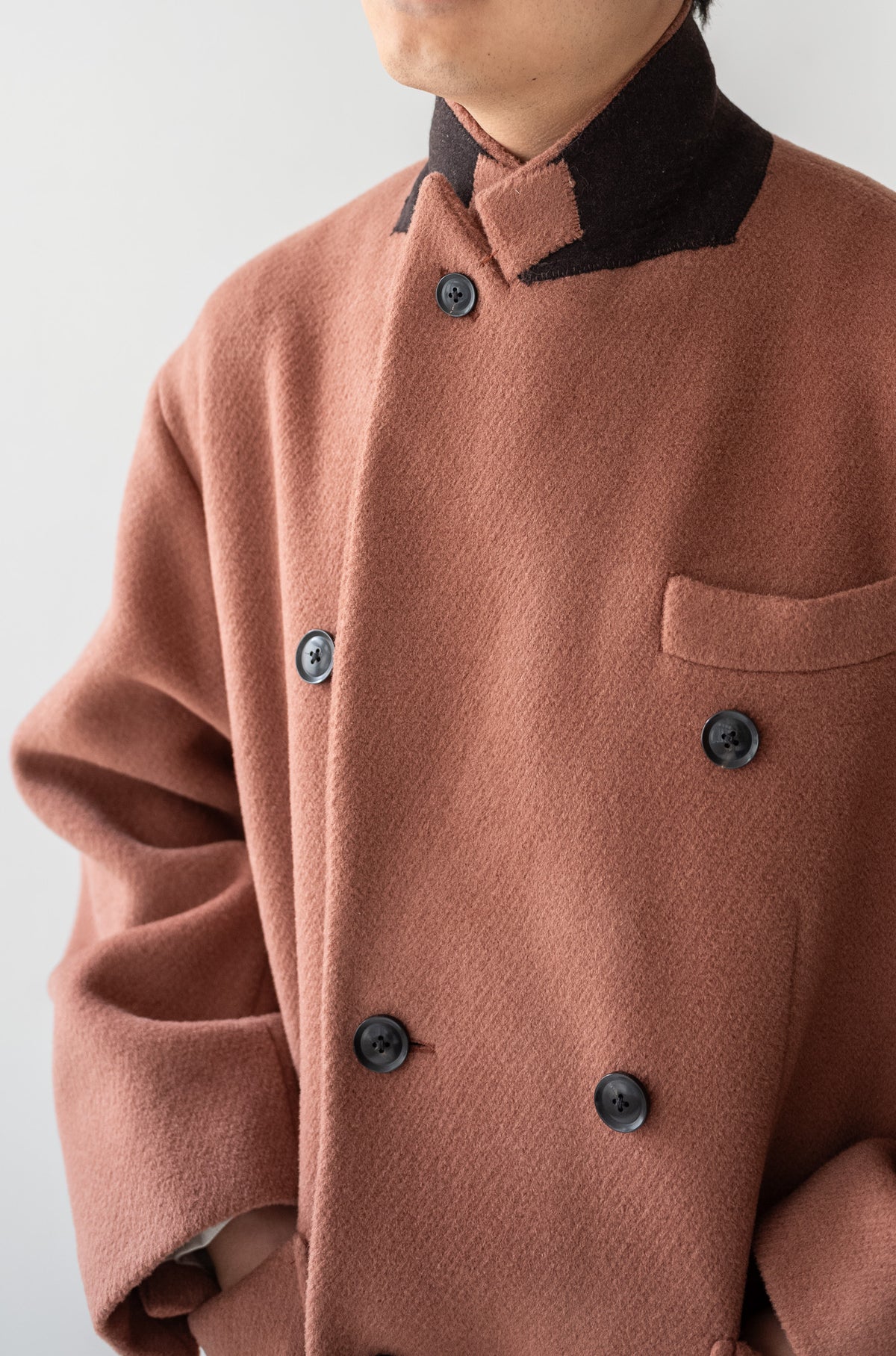 Pile Double Half Coat 〈OLD ROSE〉