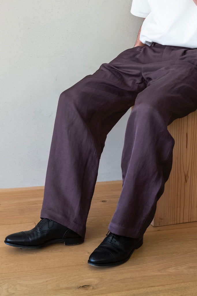 VIS/LI TWILL WIDE EASY TROUSERS