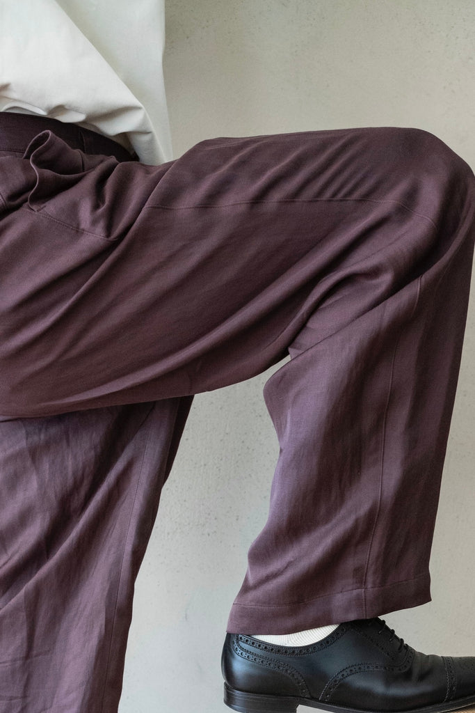 VIS/LI TWILL WIDE EASY TROUSERS