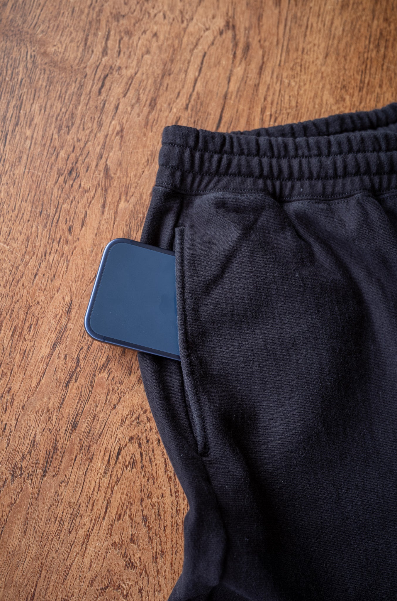 Essential Sweat Wide Pants 〔FADED BLACK〕