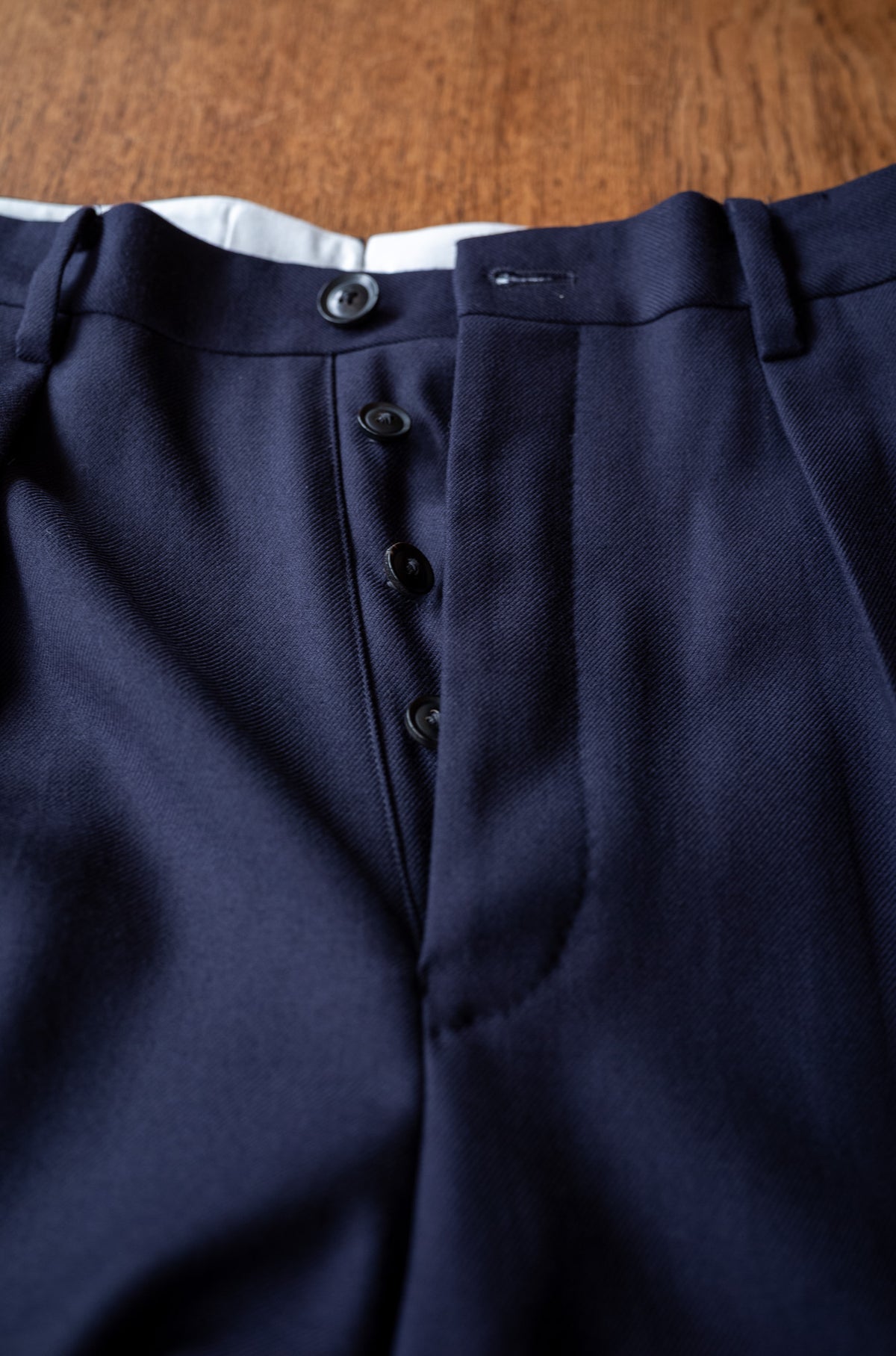 Fine Garbadine French Trousers 〈NAVY〉