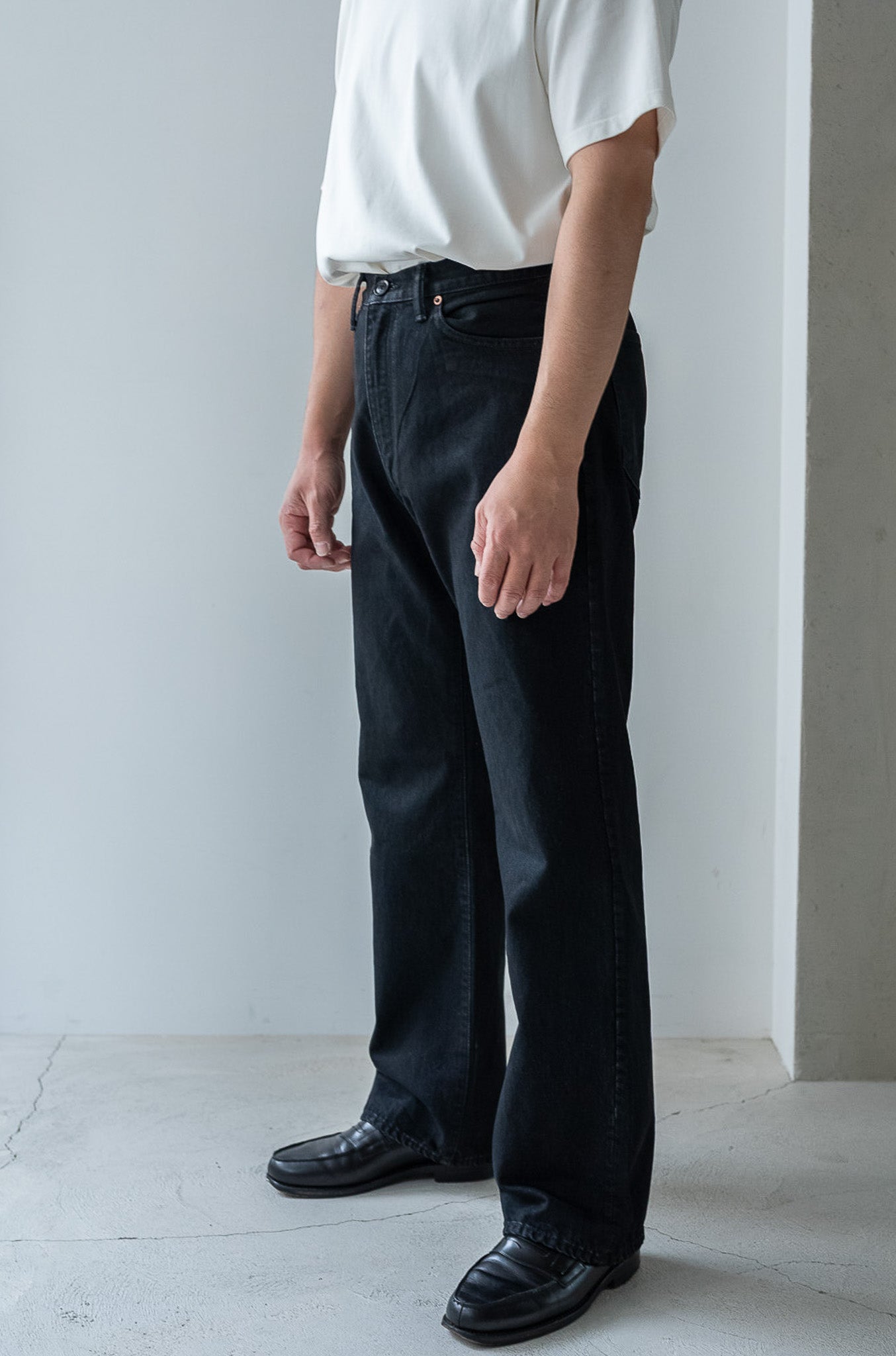 Denim Flare Trousers 〈WAXED BLACK〉 – cliché
