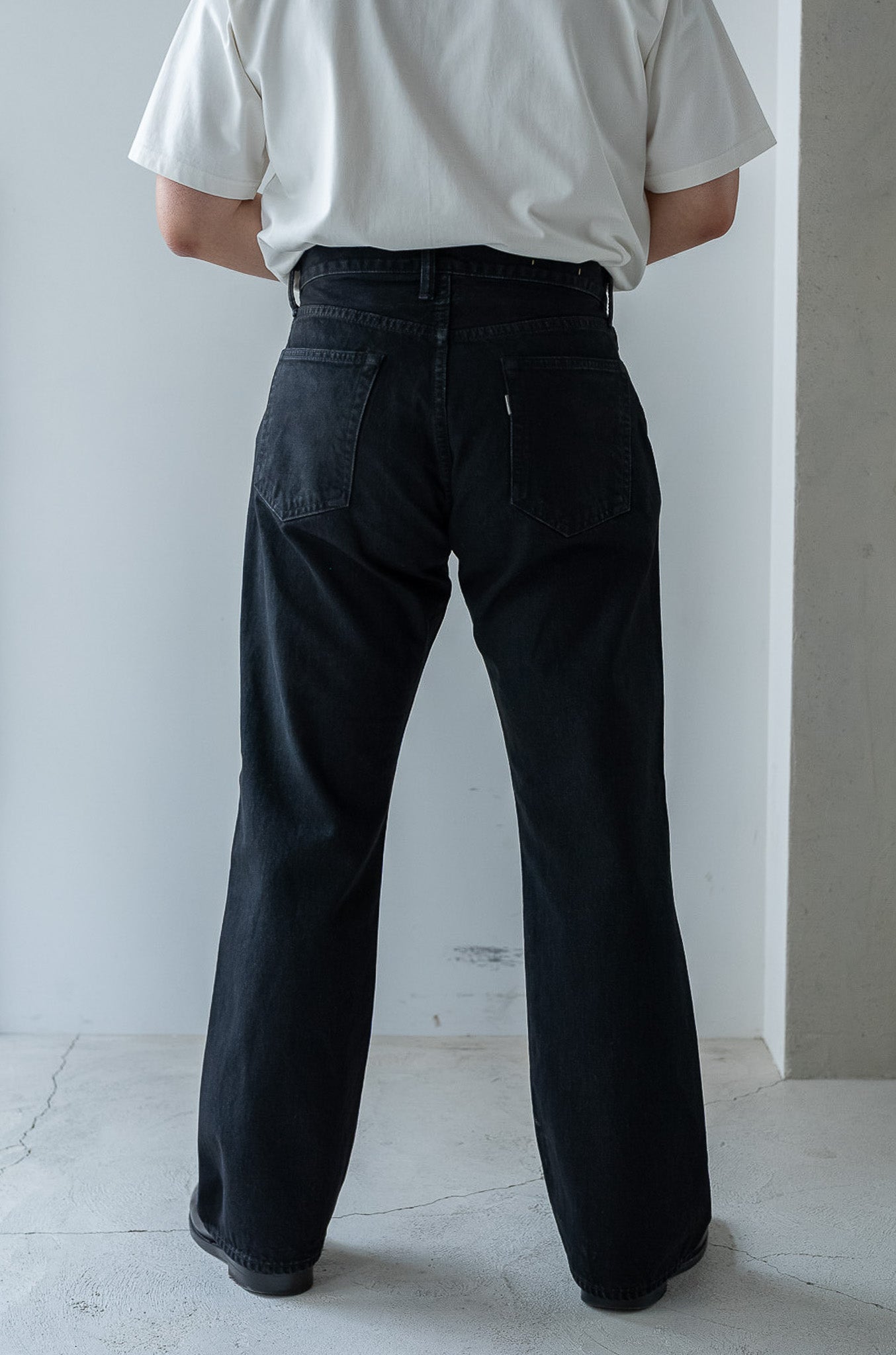 Denim Flare Trousers 〈WAXED BLACK〉 – cliché