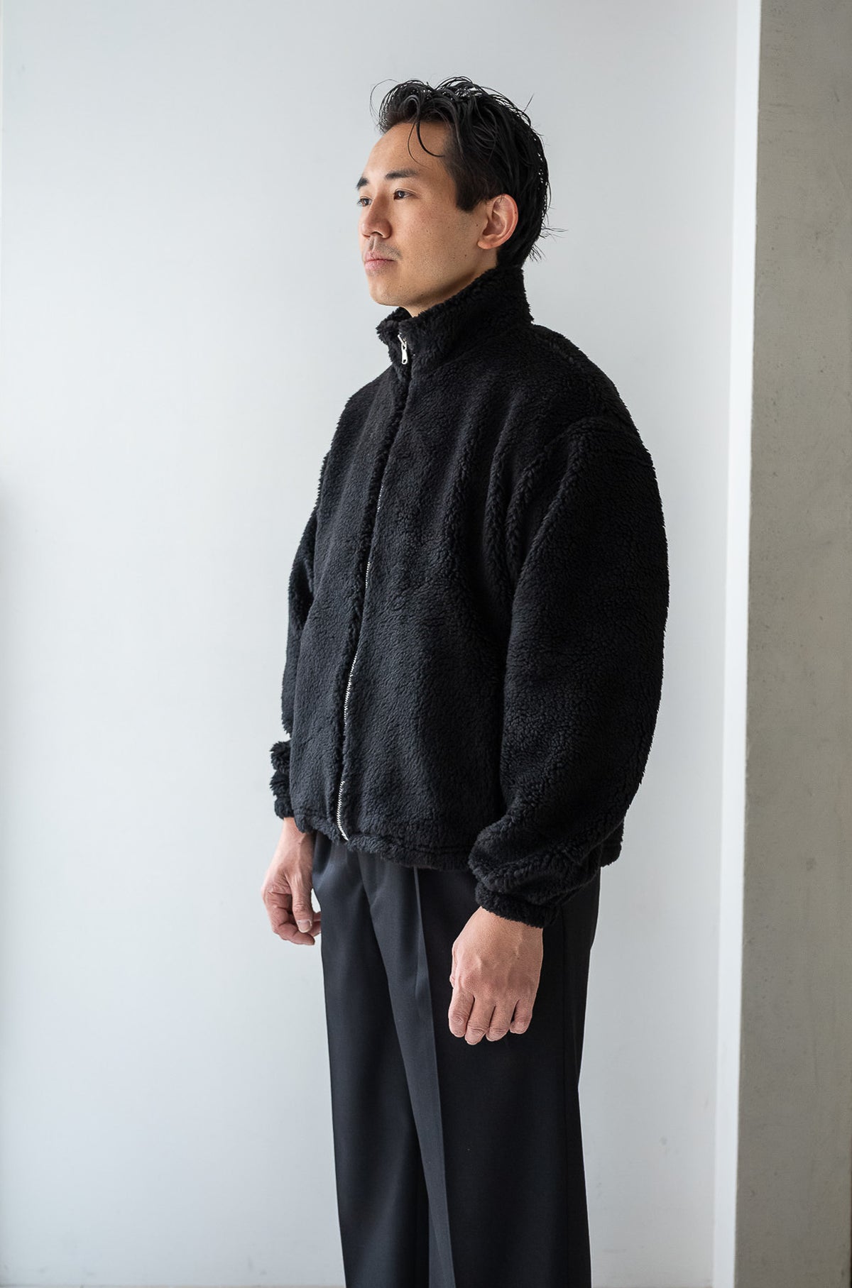 Furry Pile Zip Blouson 〈BEAR〉