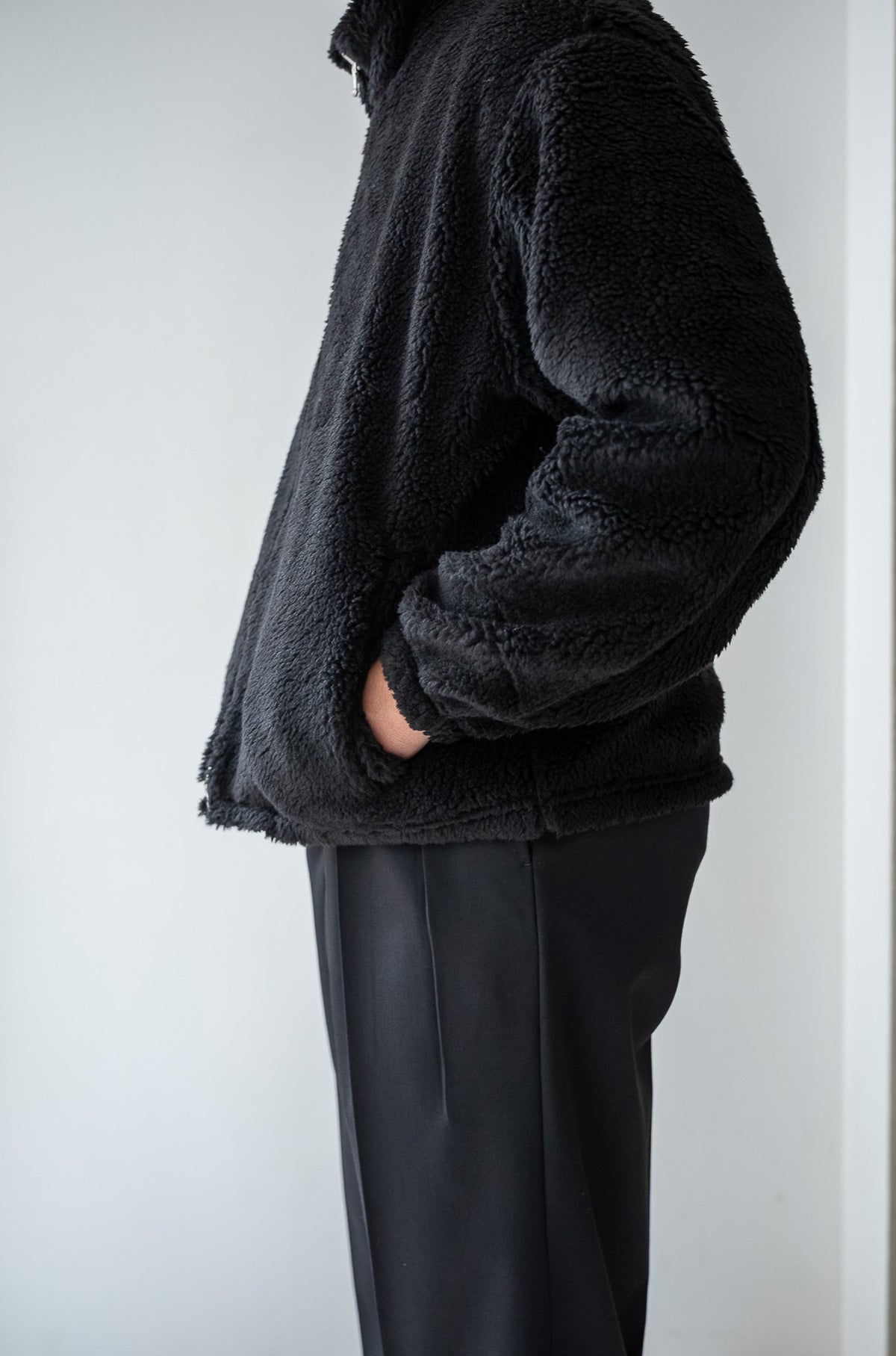 Furry Pile Zip Blouson 〈BEAR〉