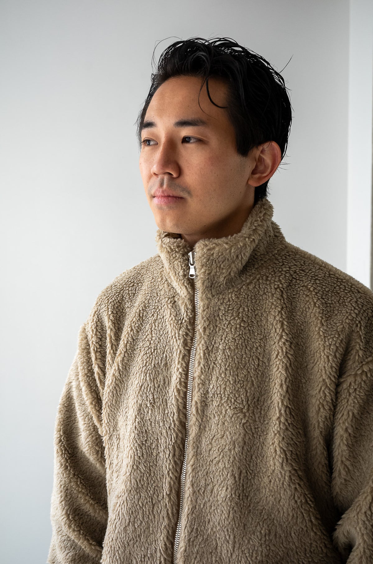Furry Pile Zip Blouson 〈FAWN〉