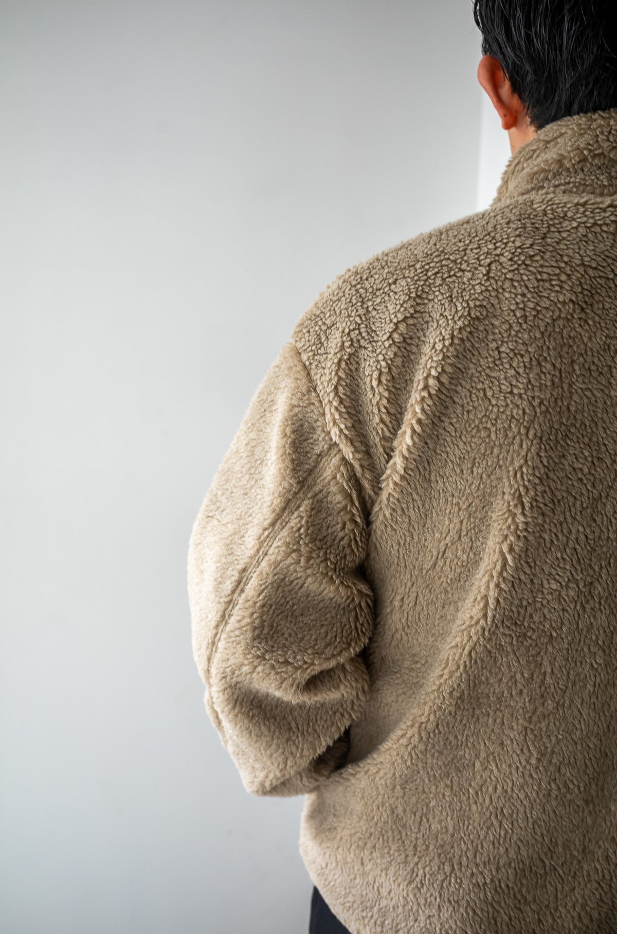 Furry Pile Zip Blouson 〈FAWN〉