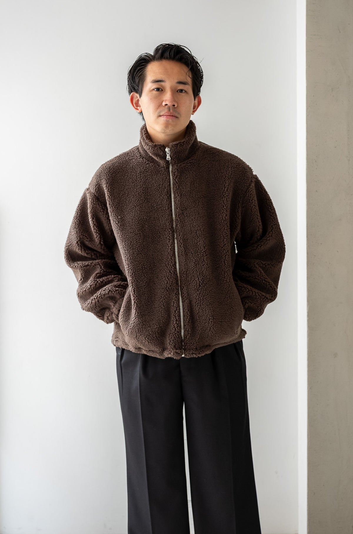 Furry Pile Zip Blouson 〈TEDDY〉