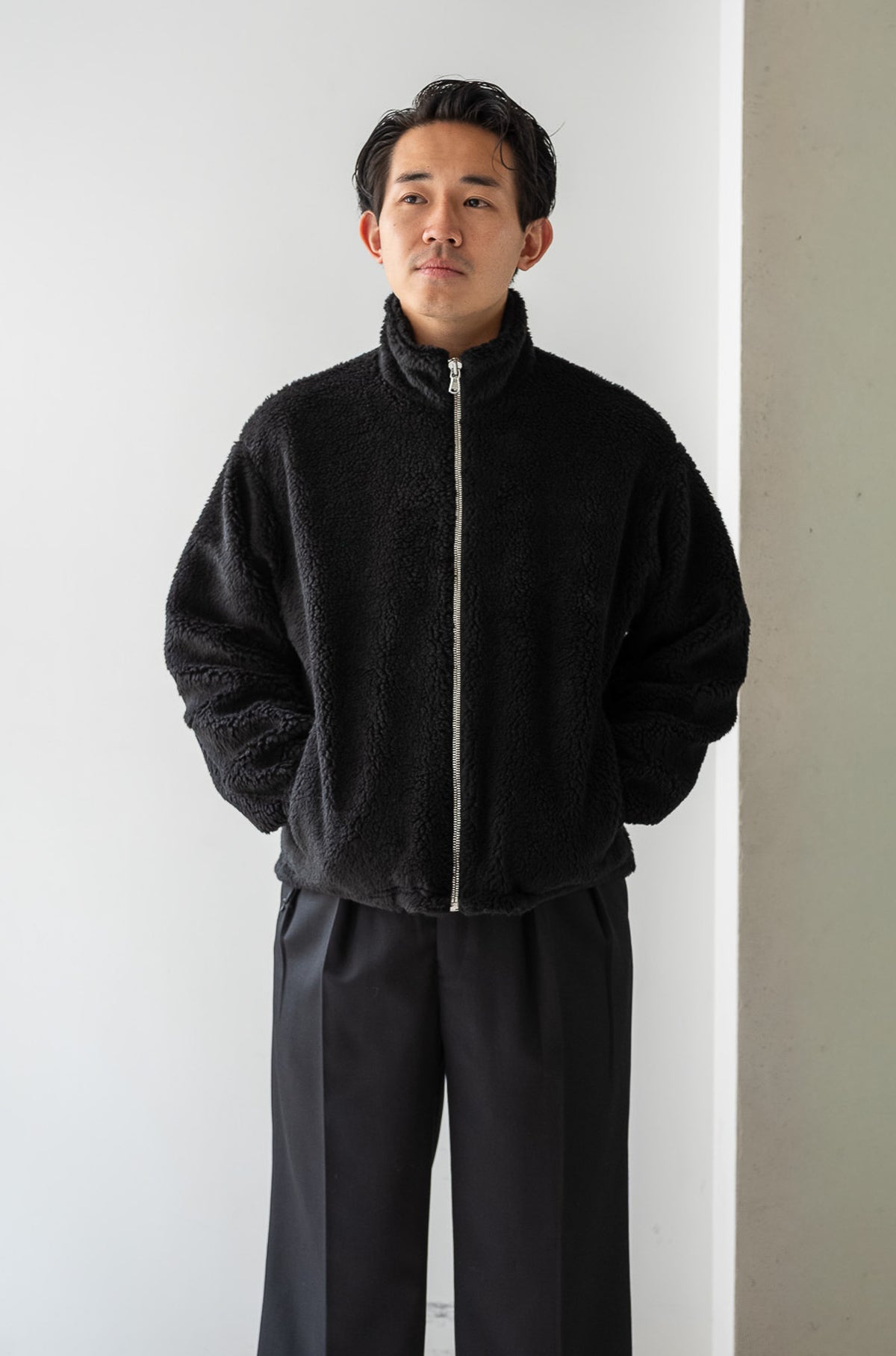 Furry Pile Zip Blouson 〈BEAR〉