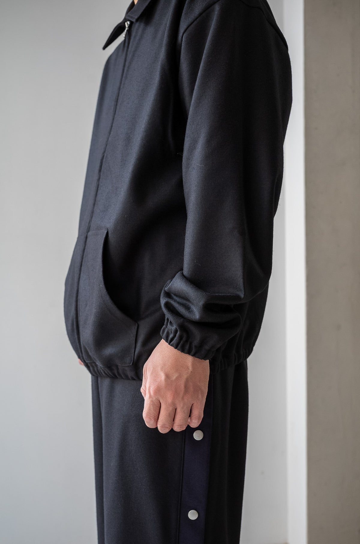 Wool Zip Blouson 〈NOIR〉