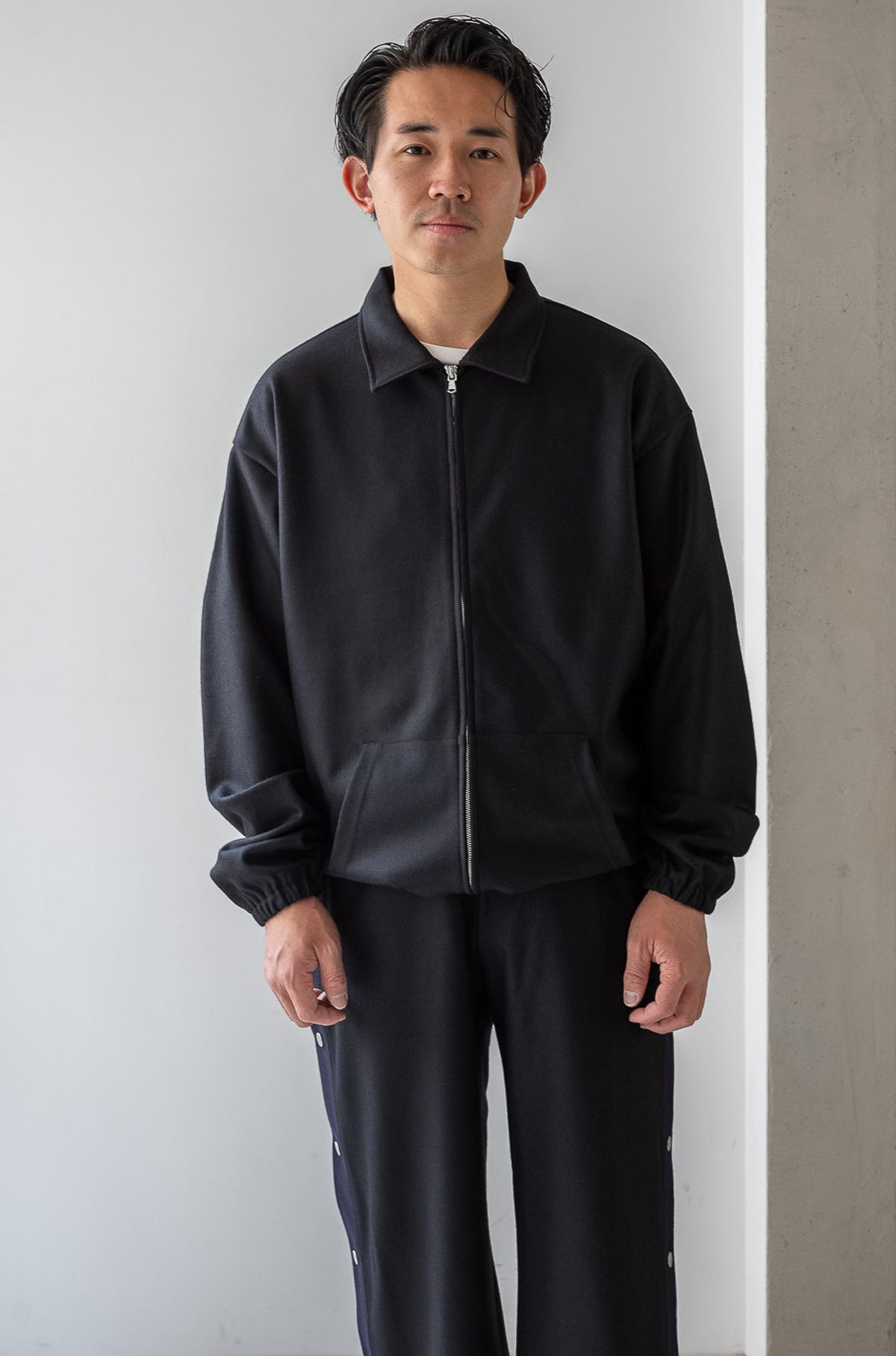 Wool Zip Blouson 〈NOIR〉