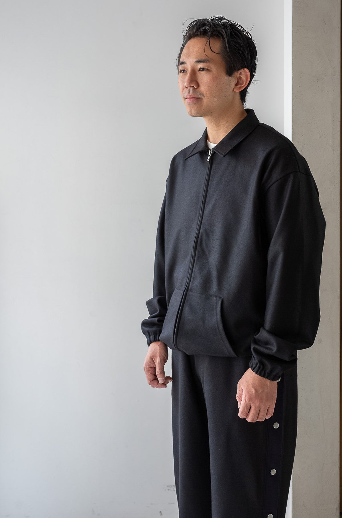Wool Zip Blouson 〈NOIR〉