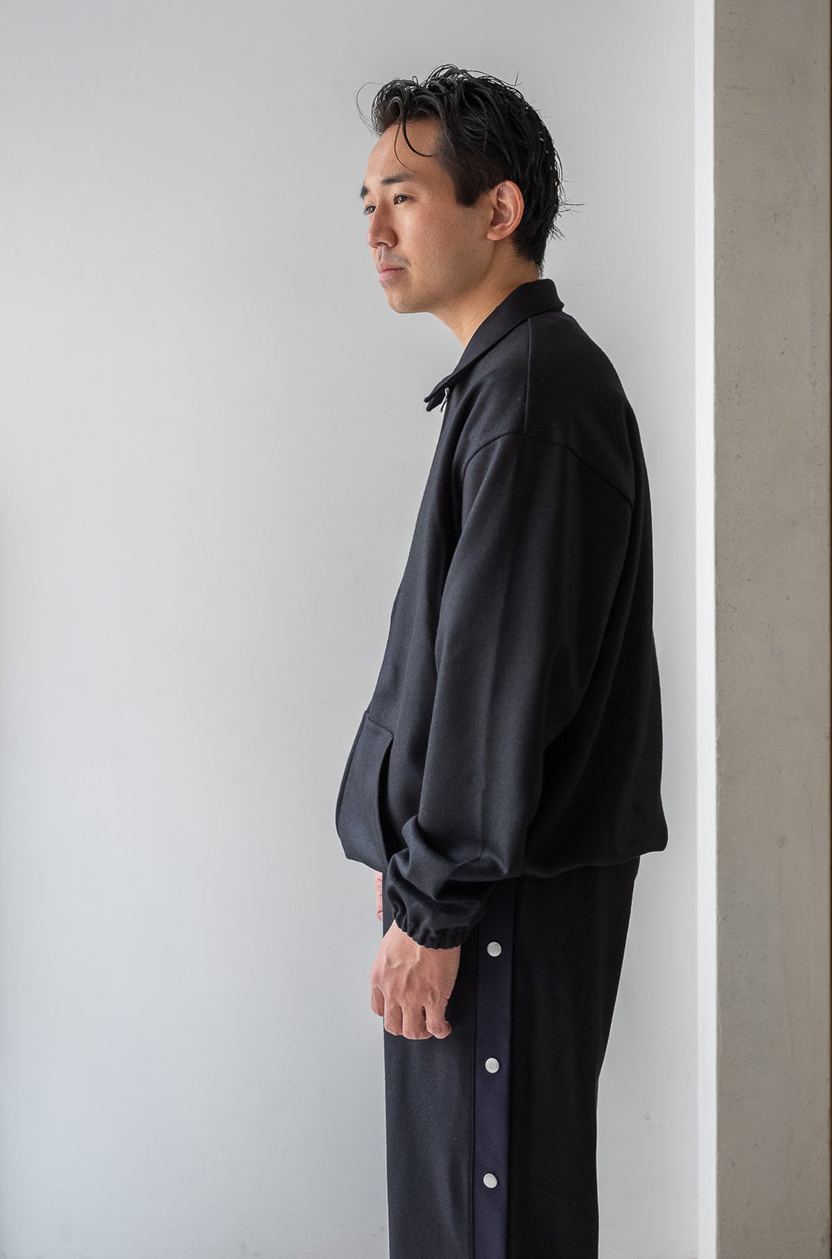 Wool Zip Blouson 〈NOIR〉