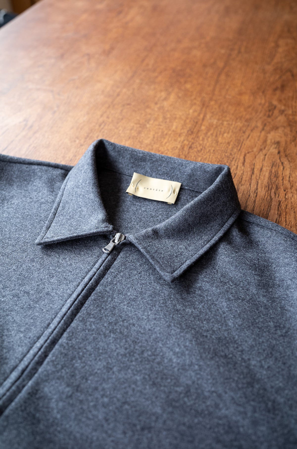 Wool Zip Blouson 〈GRAY〉