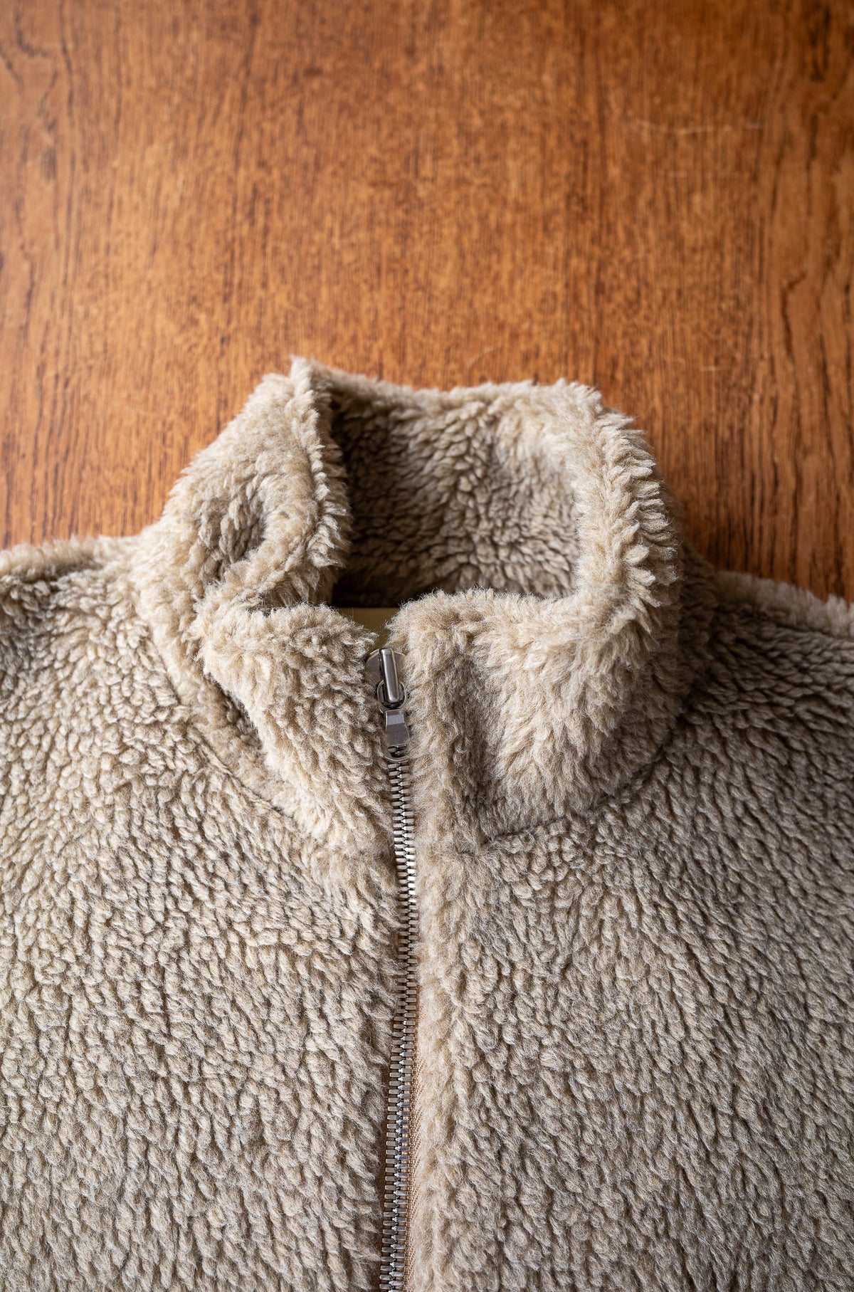 Furry Pile Zip Blouson 〈FAWN〉
