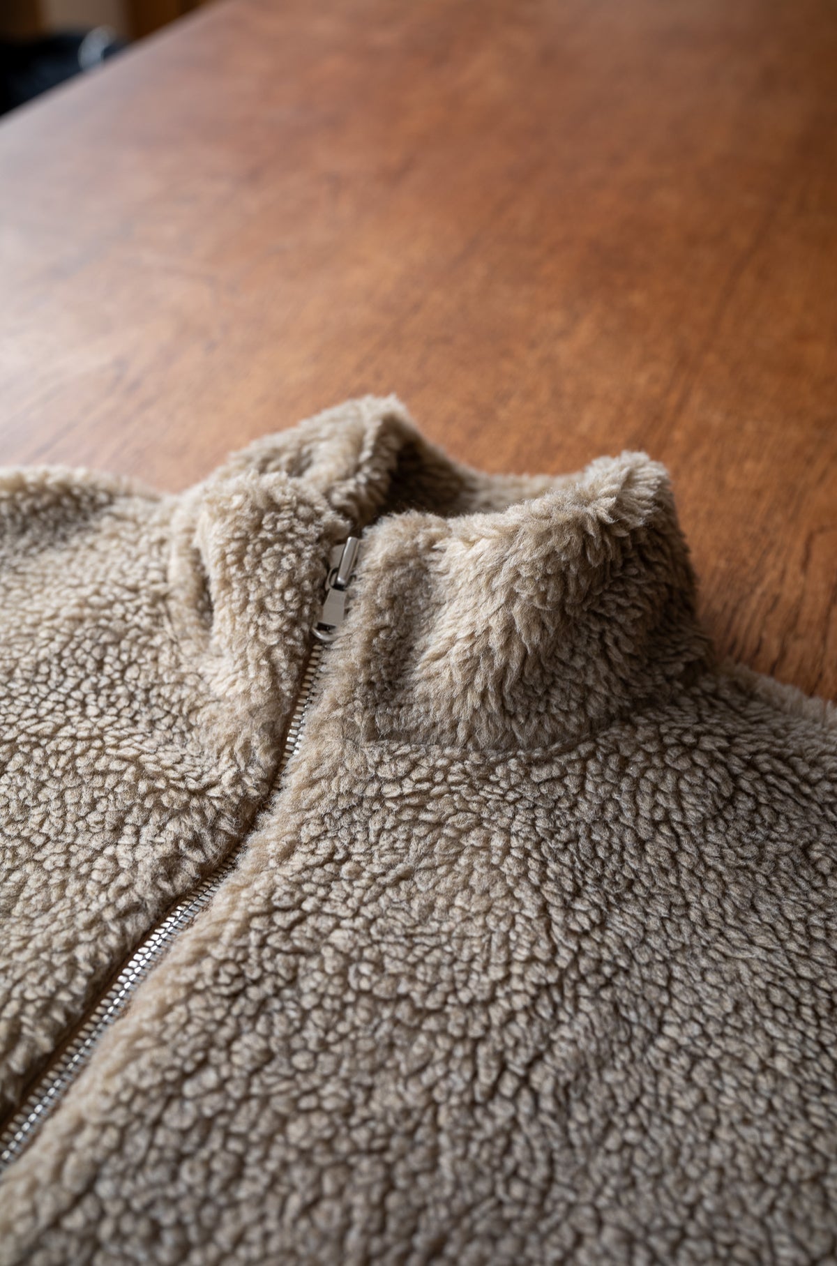 Furry Pile Zip Blouson 〈FAWN〉
