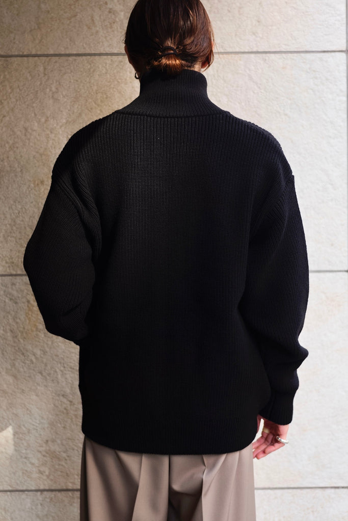 OVERSIZED DRIVERS KNIT ZIP JACKET