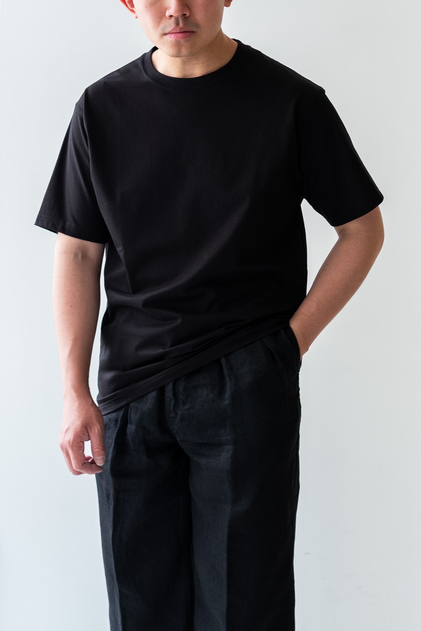 Essential S/S Tee 〔BLACK〕