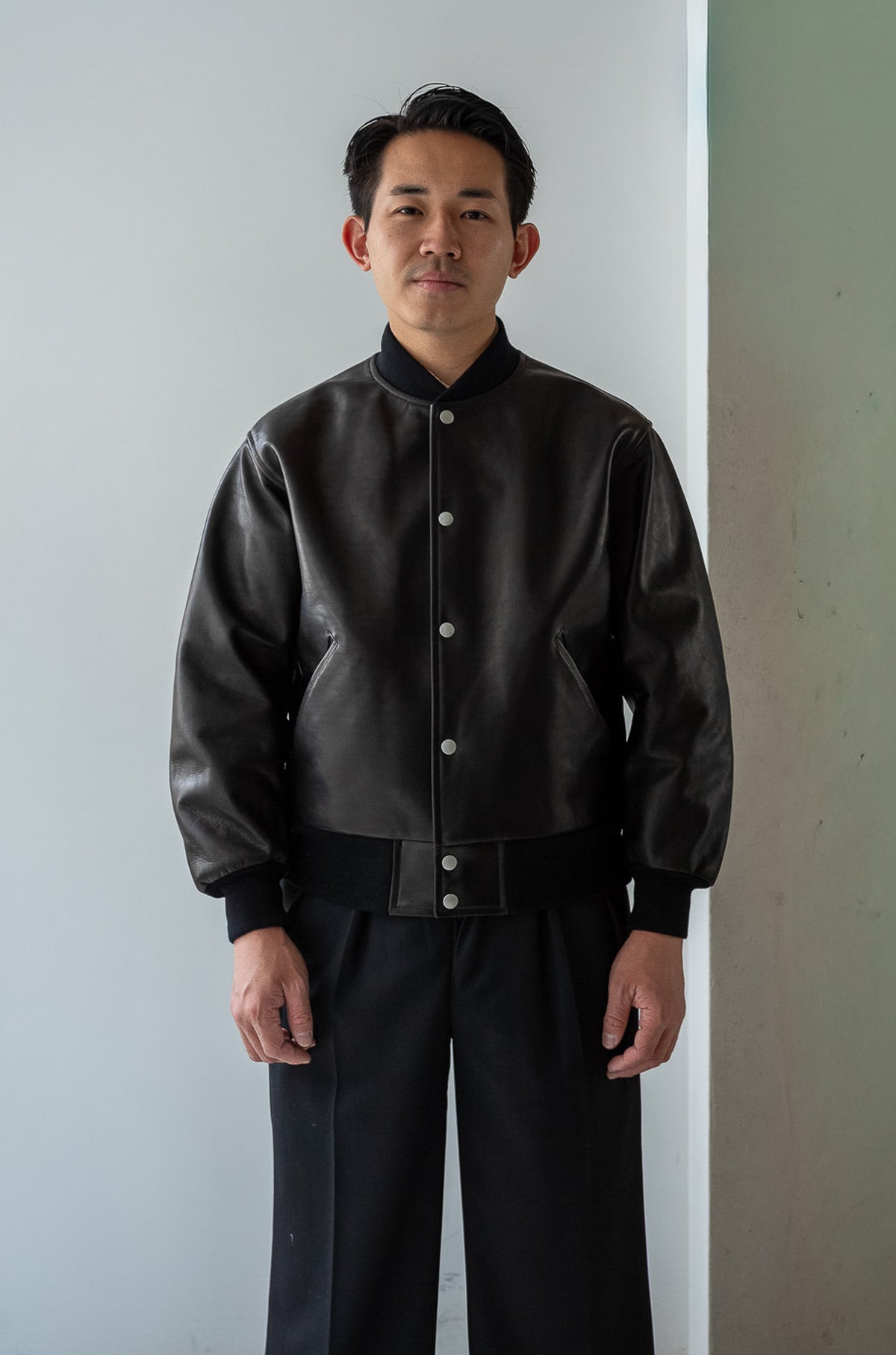Horsehide Varsity Blouson 〈NOIR〉