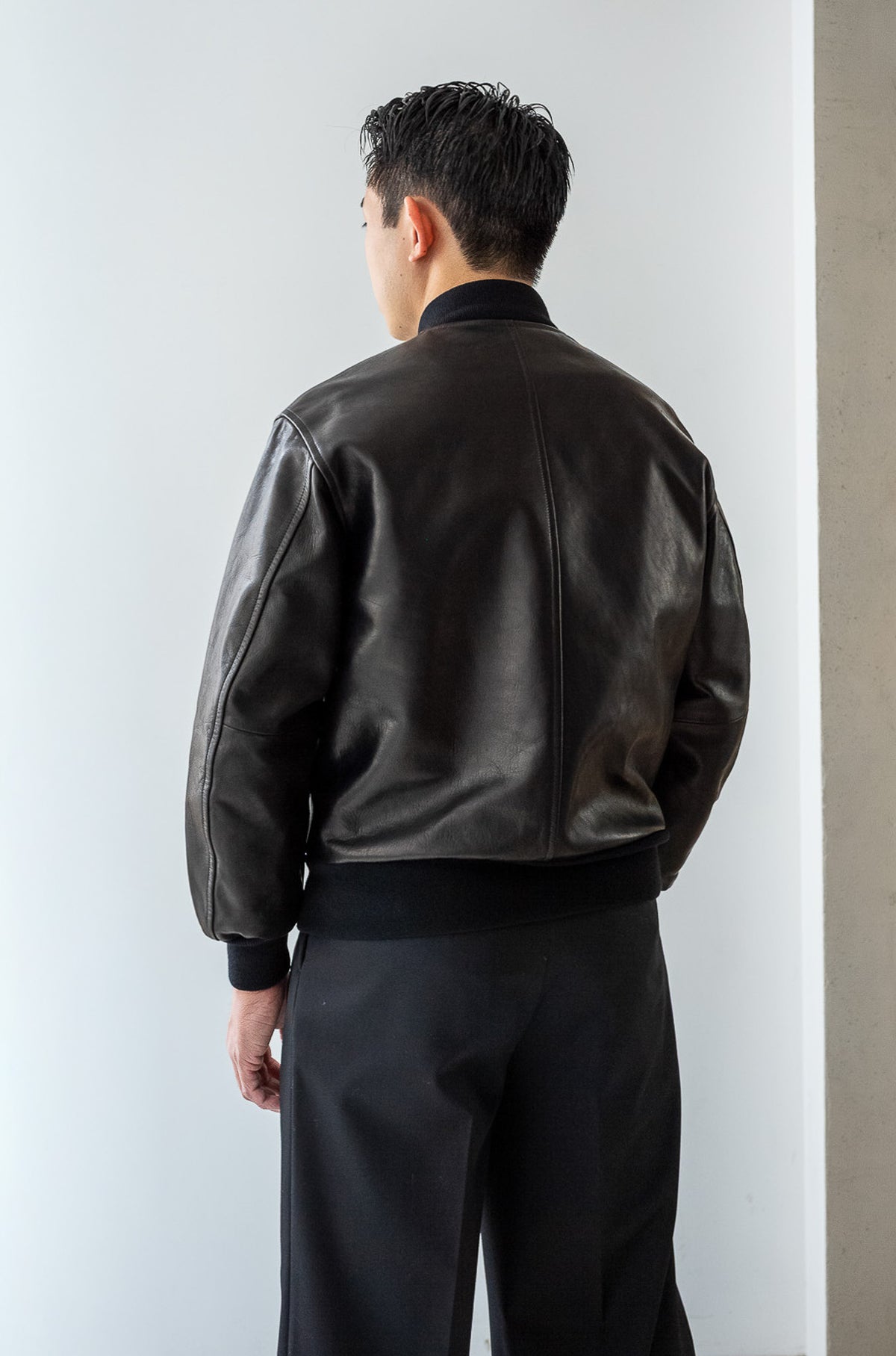 Horsehide Varsity Blouson 〈NOIR〉
