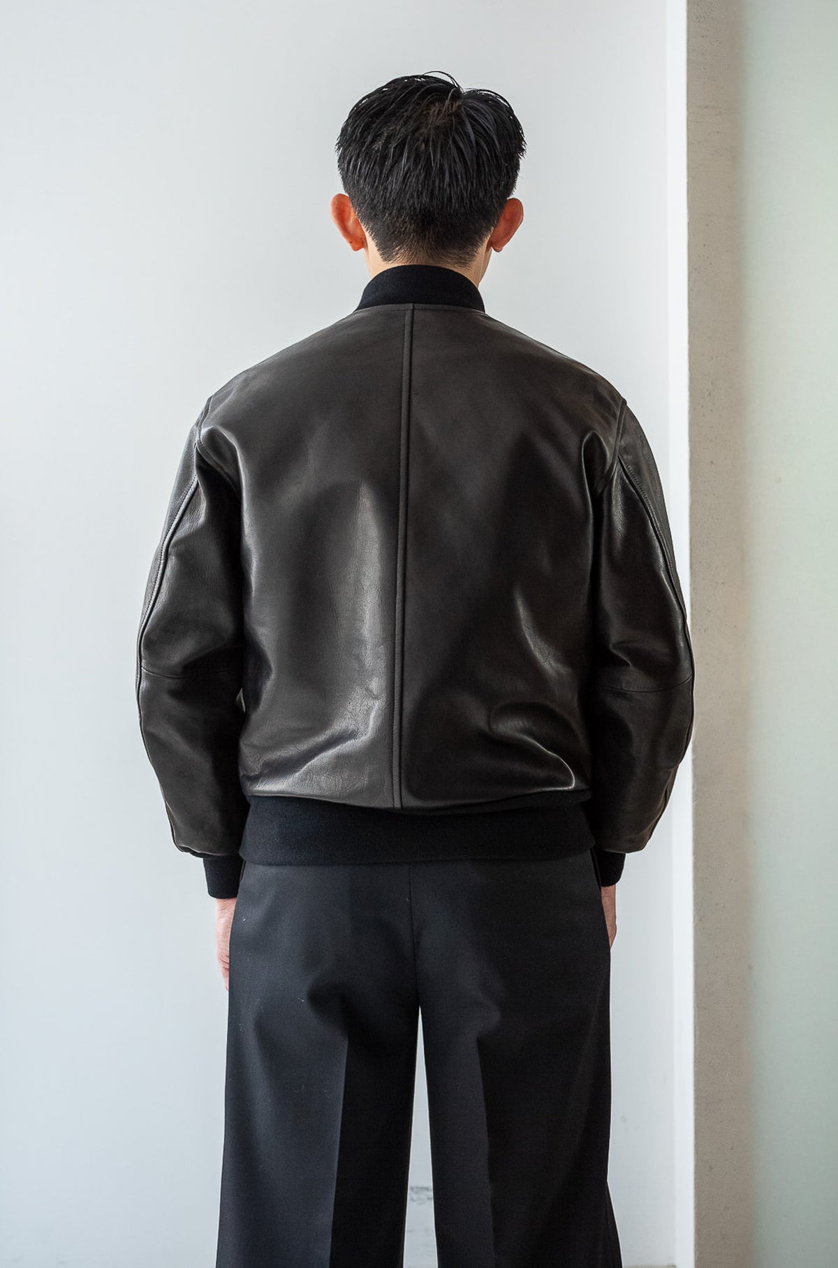 Horsehide Varsity Blouson 〈NOIR〉
