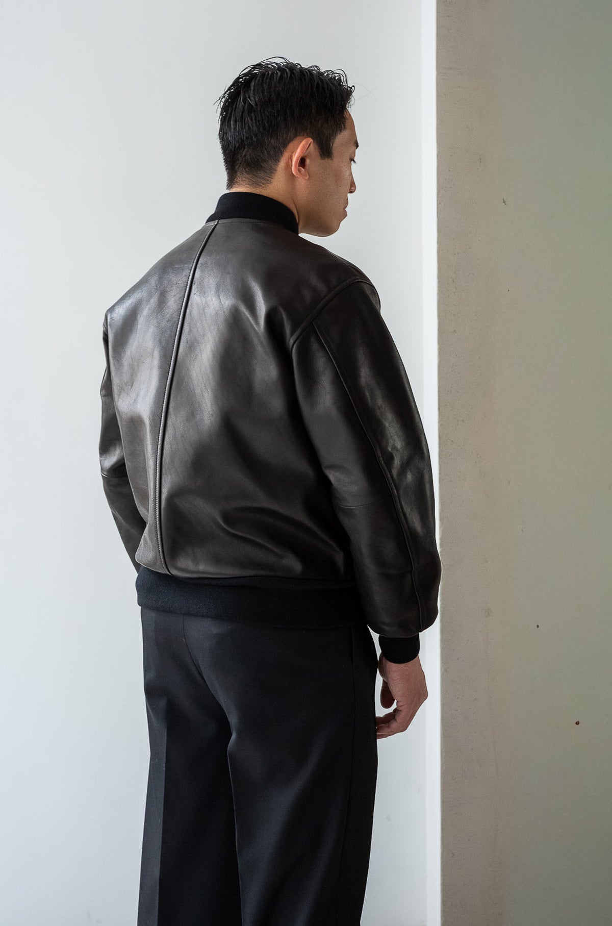 Horsehide Varsity Blouson 〈NOIR〉