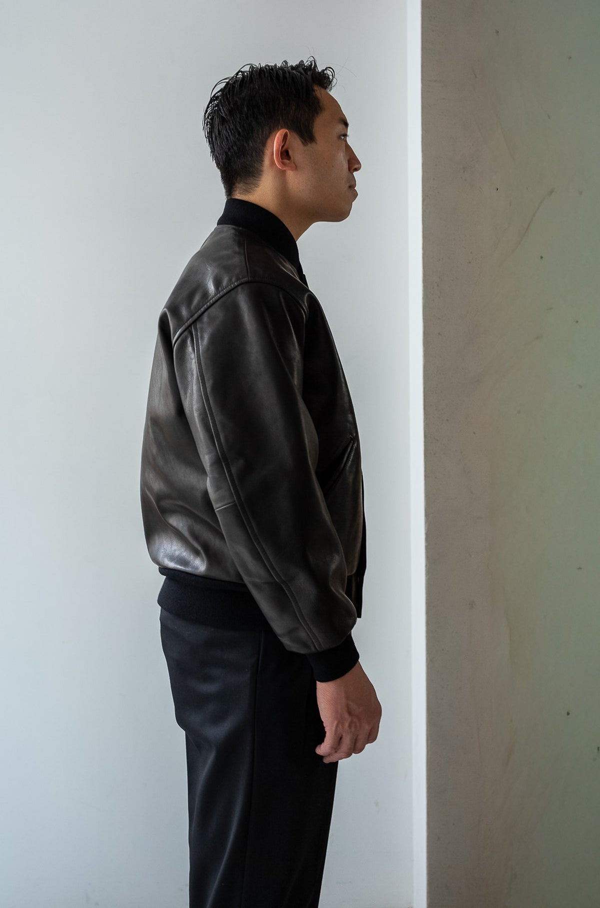 Horsehide Varsity Blouson 〈NOIR〉