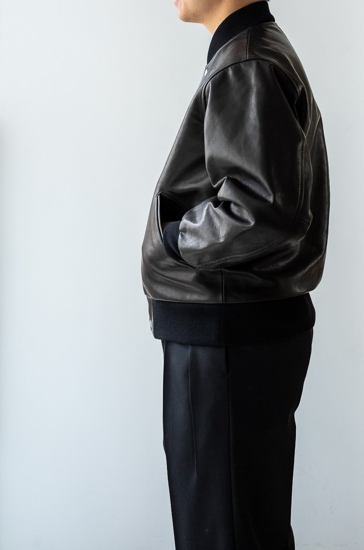 Horsehide Varsity Blouson 〈NOIR〉