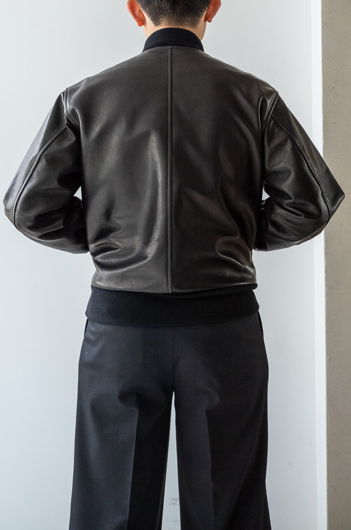 Horsehide Varsity Blouson 〈NOIR〉